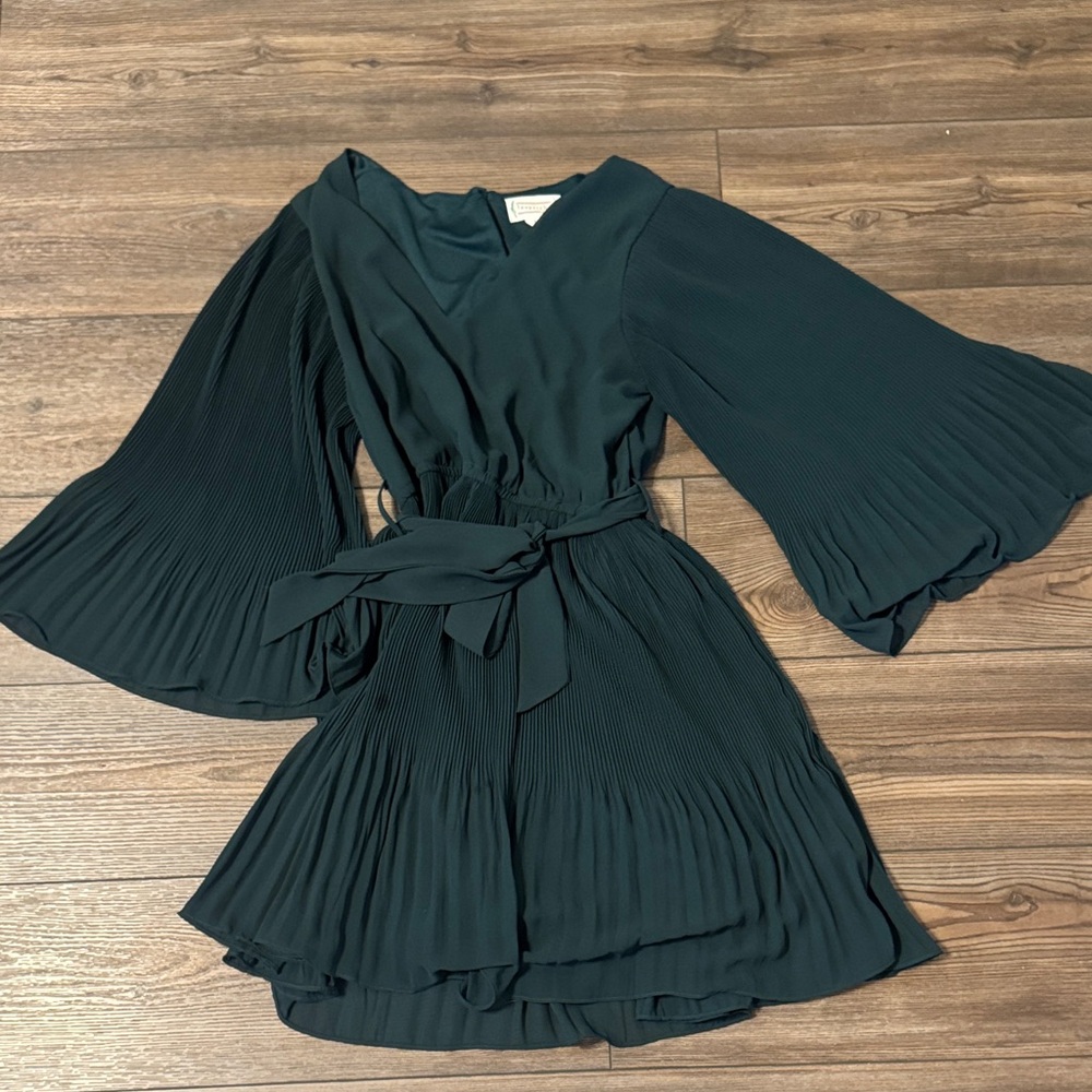 Love Riche Teal Long Sleeve Dress